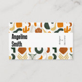 Carte De Visite Cactus du dauphin du désert du boho occidental (Devant)