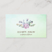 Carte De Visite Cactus Élégant Succulent Vert (Devant)