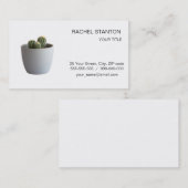 Carte De Visite Cactus en pot (Devant / Derrière)