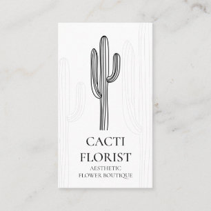 Carte De Visite Cactus Fleur du désert Cactus Abstraits Cactus ver