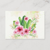 Carte De Visite Cactus floral (Devant)
