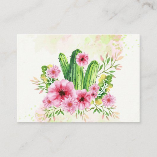 Carte De Visite Cactus floral (Devant)