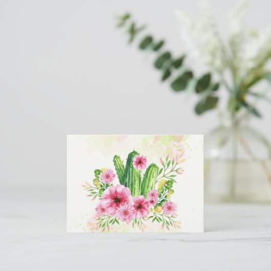 Carte De Visite Cactus floral (Debout devant)
