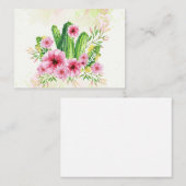 Carte De Visite Cactus floral (Devant / Derrière)