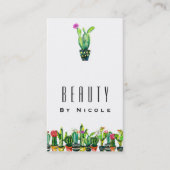 Carte De Visite Cactus Floral Rustique Sud-Ouest Boho Chic (Devant)