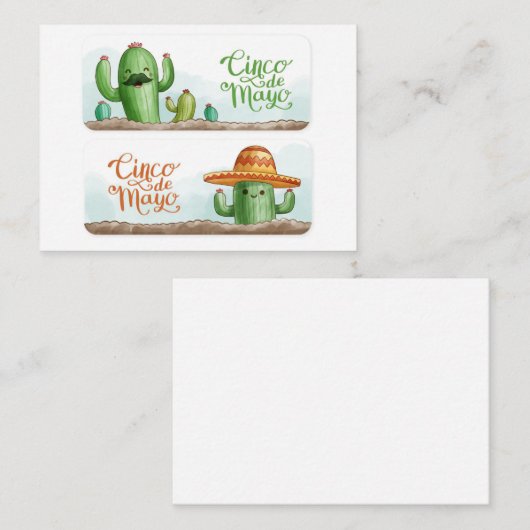 Carte De Visite Cactus Mayo (Devant / Derrière)