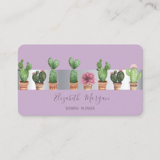Carte De Visite Cactus Moderne Élégant Professionnel (Devant)