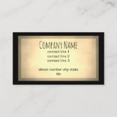 Carte De Visite cactus nature plante noir et sépia (Dos)