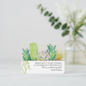 Carte De Visite Cactus occidental rustique de désert du site Web (Debout devant)