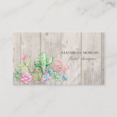 Carte De Visite Cactus Professionnel Romantique, Fleurs, Texture d (Devant)