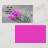 Carte De Visite Cactus roses (Devant / Derrière)