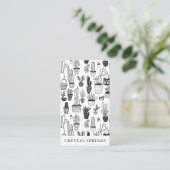 Carte De Visite Cactus Succulents Botanique Plante Doodle mignon (Debout devant)