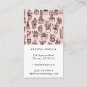 Carte De Visite Cactus Succulents Botanique Plante Doodle mignon (Dos)
