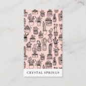 Carte De Visite Cactus Succulents Botanique Plante Doodle mignon (Devant)