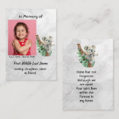 Carte De Visite Cadeau commémoratif Koala mignon Enfants (Devant / Derrière)