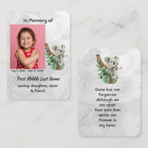Carte De Visite Cadeau commémoratif Koala mignon Enfants