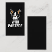 Carte De Visite Cadeau d'amants de Boston Terrier - les chiens ne (Devant / Derrière)