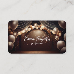 Carte De Visite Cadeau d'anniversaire de naissance Ballons blancs