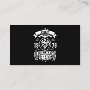 Carte De Visite Cadeau d'août 1978 La Naissance Des Légendes