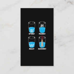 Carte De Visite Cadeau de basson de musicien d'orchestre de l'eau