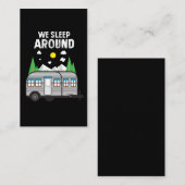 Carte De Visite Cadeau de camping - nous dormons autour du campeur (Devant / Derrière)