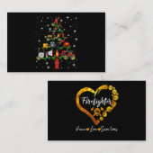 Carte De Visite Cadeau de pompier| Joyeux pompier de Noël Fun (Devant / Derrière)