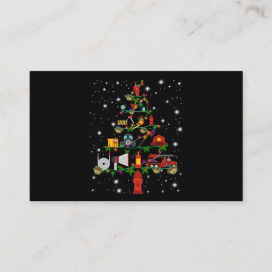 Carte De Visite Cadeau de pompier| Joyeux pompier de Noël Fun (Devant)
