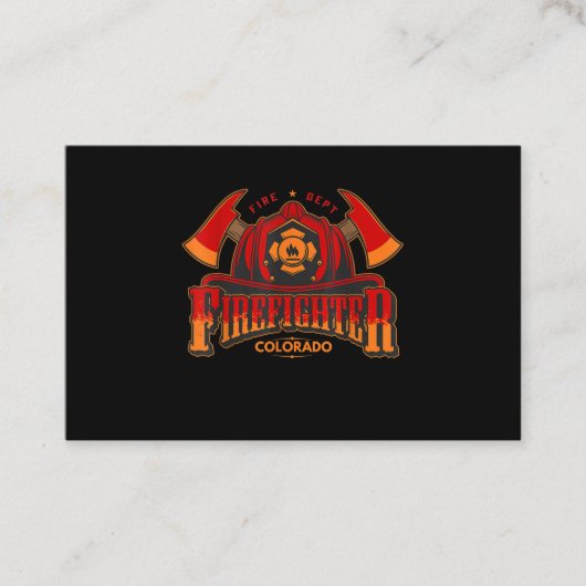 Carte De Visite Cadeau De Pompier Pour Pompier Ou Femme (Devant)