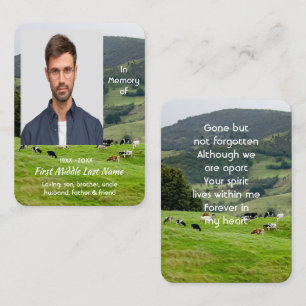 Carte De Visite Cadeau de prière mémorial paysage de ferme bovine