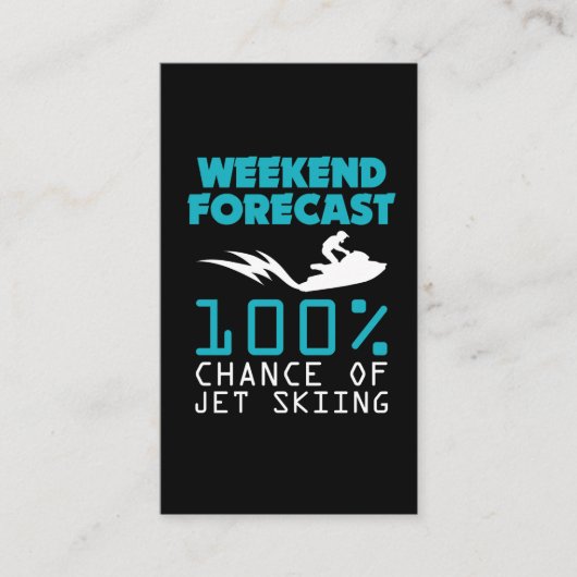 Carte De Visite Cadeau de ski de jet - week-end de plage de voyage (Devant)