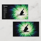 Carte De Visite Cadeau de ski de neige (Devant / Derrière)