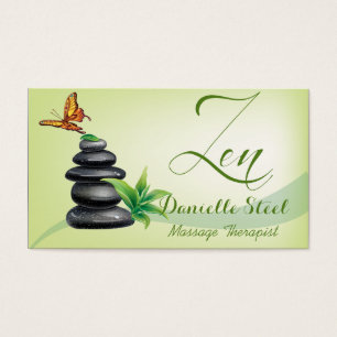 Carte de visite cadeau de thérapeute Zen Stones