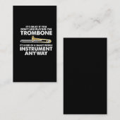 Carte De Visite Cadeau de trombone - orchestre futé d'instrument (Devant / Derrière)