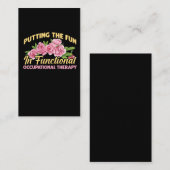 Carte De Visite Cadeau d'ergothérapie Flower OT Therapy (Devant / Derrière)