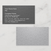 Carte De Visite Cadeau floral gris et blanc élégant (Devant / Derrière)