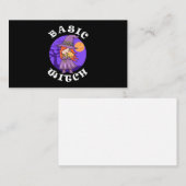 Carte De Visite Cadeau Halloween | Sorcière de base (Devant / Derrière)