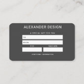 Carte De Visite Cadeau Molten Dreams (Dos)