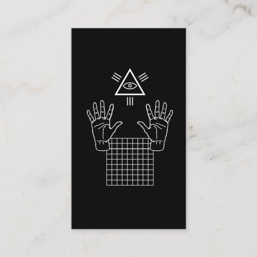 Carte De Visite Cadeau occulte de Vaporwave Illuminati (Devant)