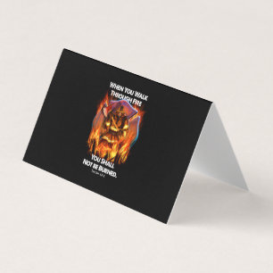 Carte De Visite Cadeau pompier Quand vous traversez le feu