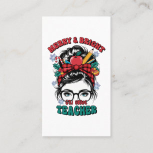 Carte De Visite Cadeau pour Enseignant Enseignant Joyeux et Lumi