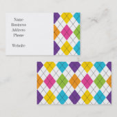 Carte De Visite Cadeaux à motifs de losanges d'ado de motif de (Devant / Derrière)