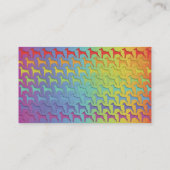 Carte De Visite Cadeaux d'arc-en-ciel de dobermann (Dos)