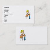 Carte De Visite Cadeaux de bois de charpente de Sawing de (Devant / Derrière)