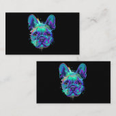 Carte De Visite Cadeaux de Bulldog français Splash pour Amoureux d (Devant / Derrière)