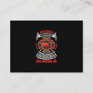 Carte De Visite Cadeaux De Retraite Des Pompiers Pour Hommes 2021