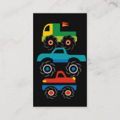 Carte De Visite Cadeaux frais de vert de rouge bleu de camions de (Dos)