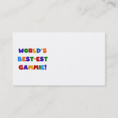 Carte De Visite Cadeaux lumineux de couleurs du Meilleur-est (Dos)