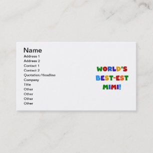 Carte De Visite Cadeaux lumineux de T-shirts des couleurs Mimi du