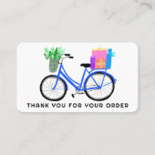 Carte De Visite Cadeaux Vélos Cute Merci de commande client Code Q (Devant)