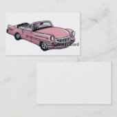 Carte De Visite Cadillac rose (Devant / Derrière)